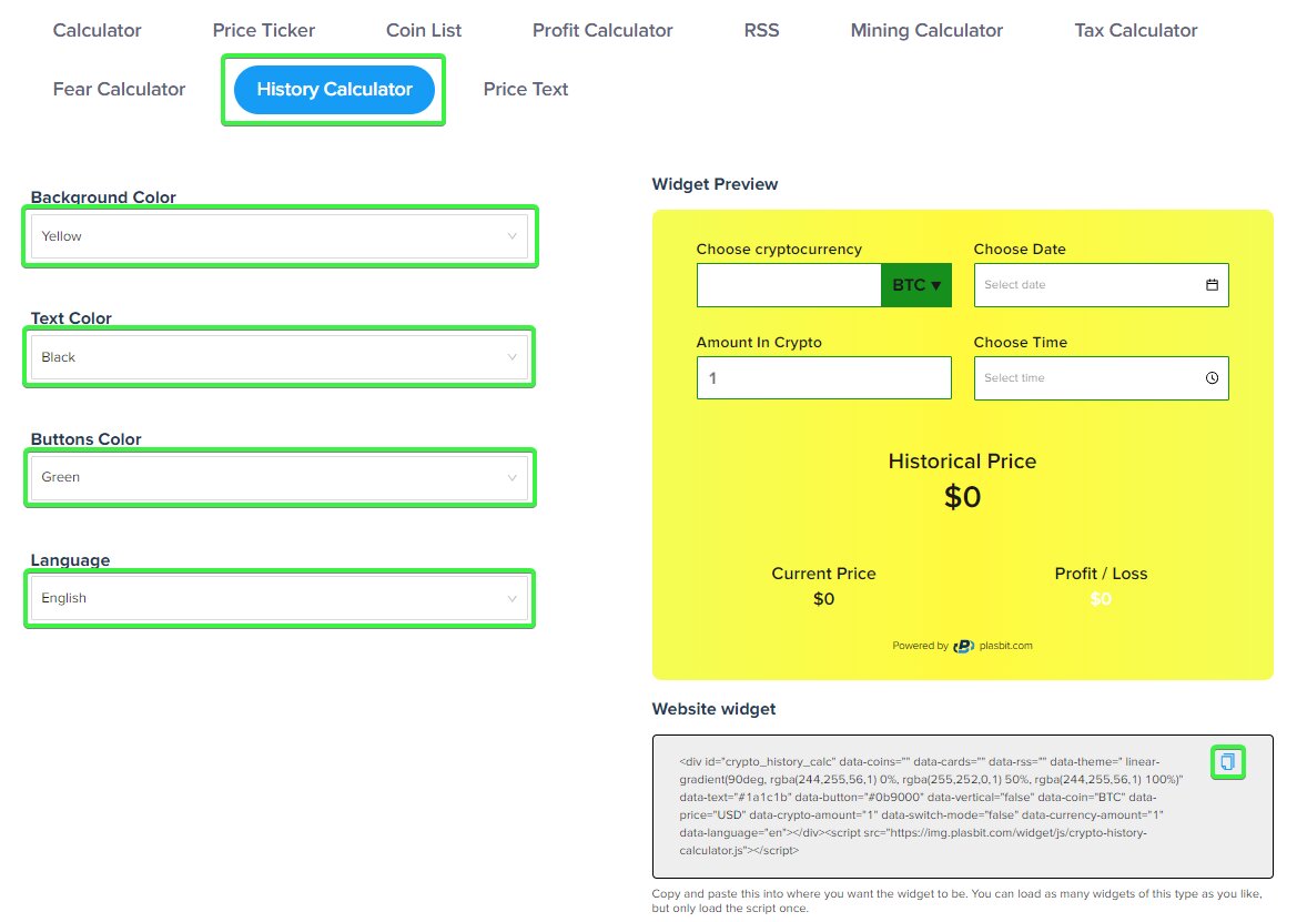 History calculator