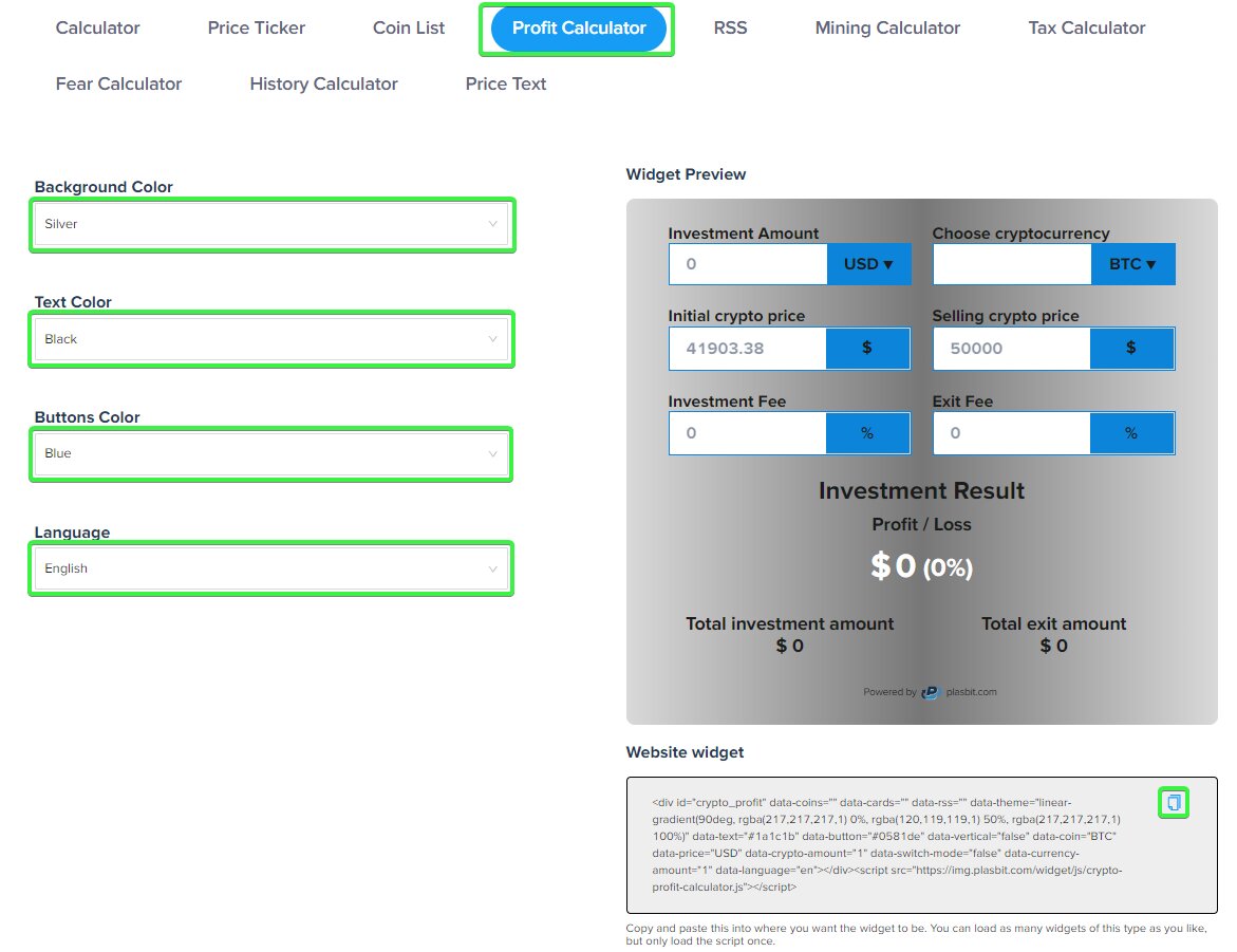 Profit calculator