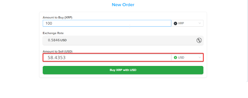 Click “Buy XRP with USD”