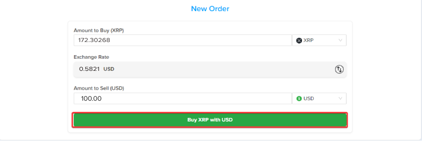 Click “Buy XRP with USD”