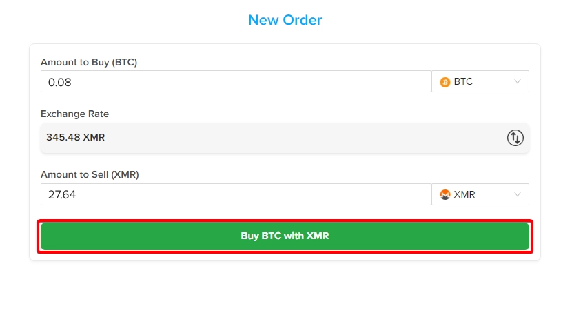 exchange monero to btc