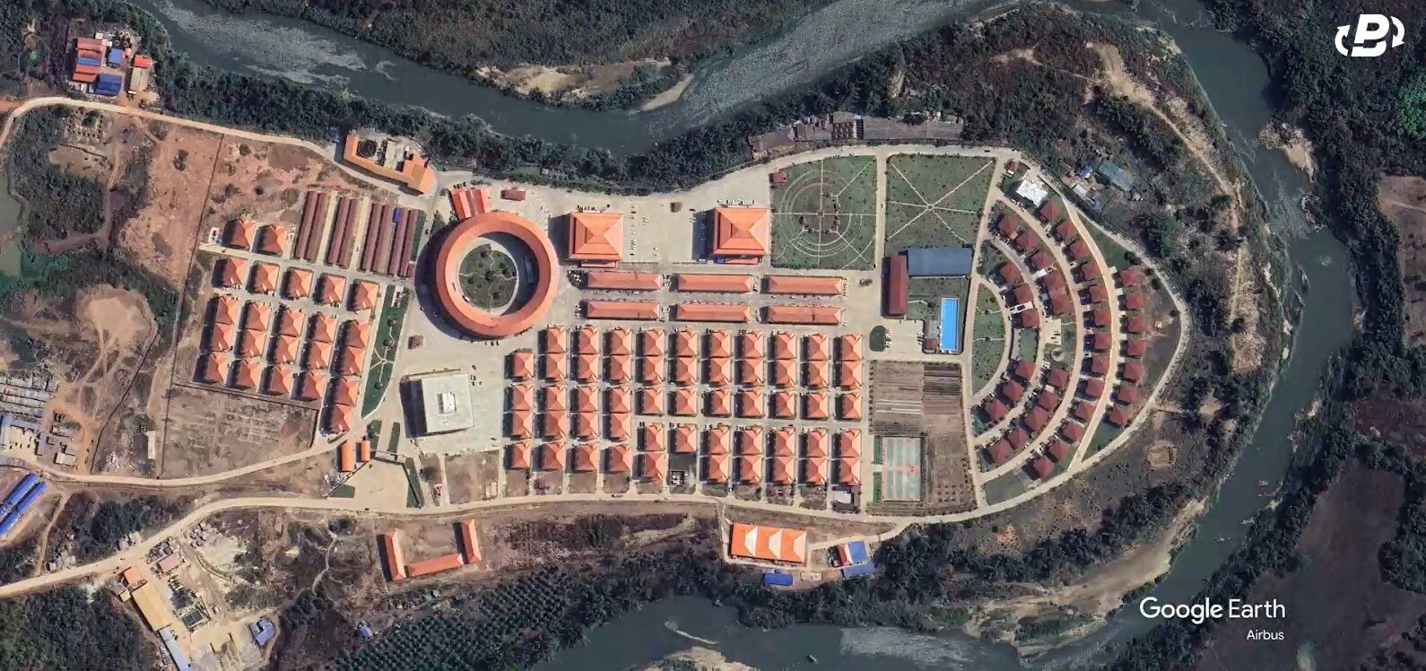 Photo of a hauntingly neat scam compound layout that indicates a genius mind with experience in building organized crime structures