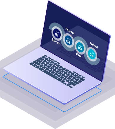 Laptop showcasing charts of financial transfers